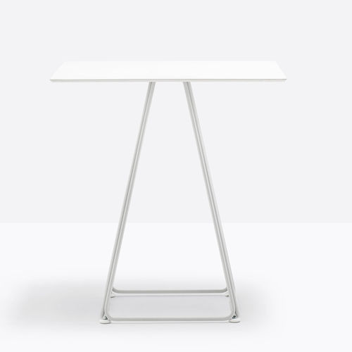 Table bistrot contemporaine - LUNAR 5440 - PEDRALI - en marbre / avec piètement en acier / ronde