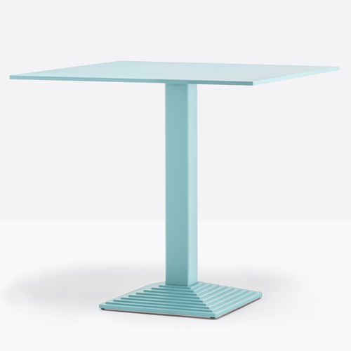 Table bistrot contemporaine - STEP 4620 - PEDRALI - en métal / avec piètement en chêne / avec piètement en acier