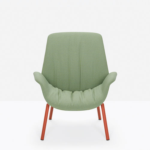 Fauteuil contemporain - ILA 2023 - PEDRALI - en tissu / en acier / gris