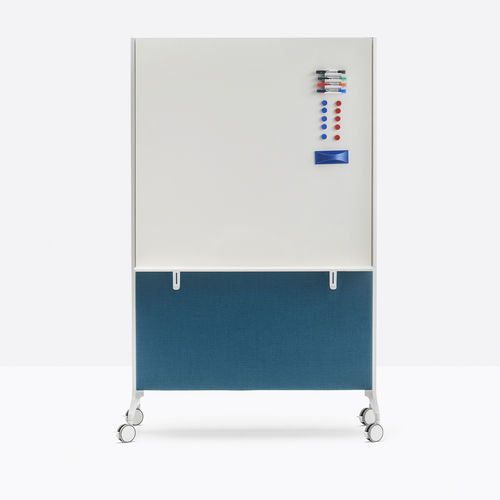 Séparateur de bureau auto-portant - YPSILON CONNECT YCL_L110/150 - PEDRALI - en fonte d'aluminium / insonorisé