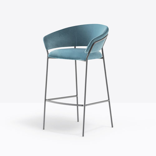 Chaise de bar contemporaine - JAZZ 3718 - PEDRALI - d'intérieur / en tissu / en simili cuir