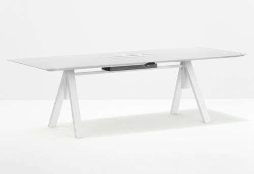 Table contemporaine - ARKI ARK200x100REG_CFC_UL - PEDRALI - en stratifié / avec piètement en acier / rectangulaire