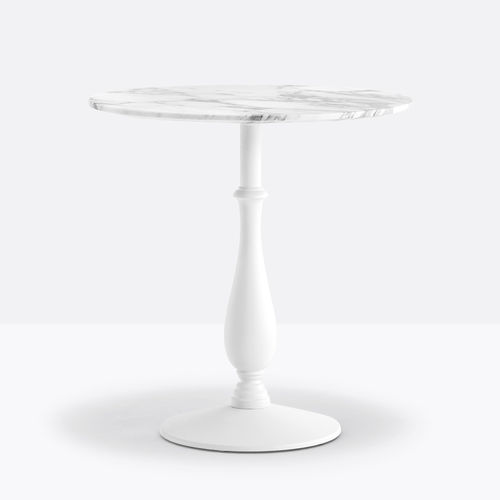 Table bistrot classique - LIBERTY 4200 - PEDRALI - en marbre / avec piètement en fonte / ronde