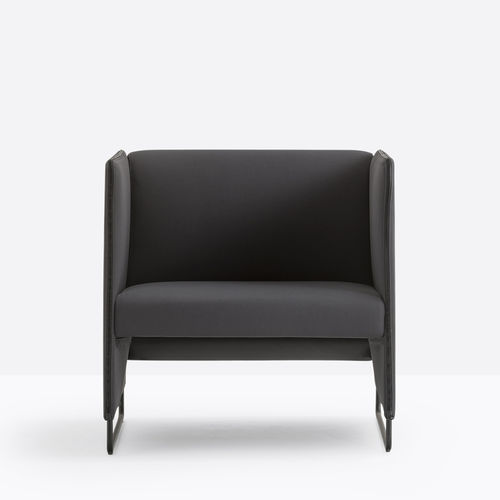 Fauteuil contemporain - ZIPPO ZIPL1P - PEDRALI - en simili cuir / en tissu / en acier
