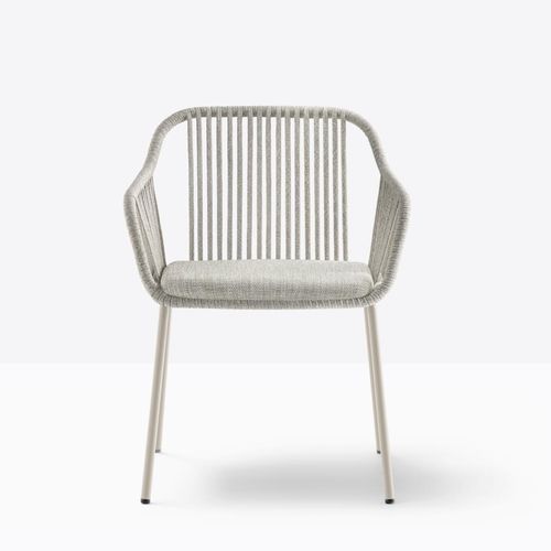 Chaise contemporaine - babila twist 2795 - PEDRALI - d'extérieur / en polypropylène / en corde
