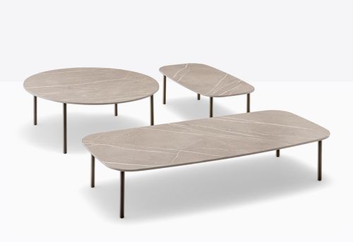 Table basse contemporaine - buddy - PEDRALI - en stratifié / avec piètement en aluminium / rectangulaire