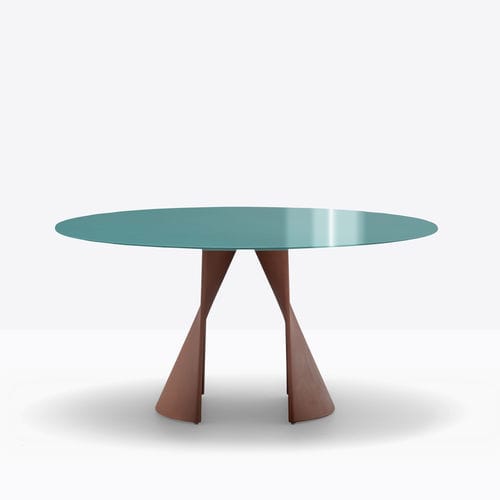 Table contemporaine - ANEMOS - PEDRALI - en aluminium / avec piètement en aluminium / ronde
