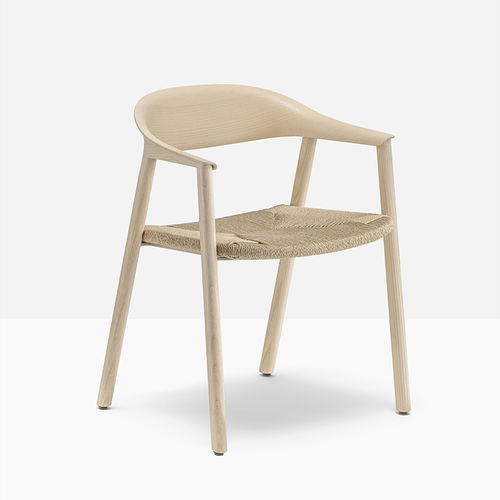 Chaise contemporaine - Héra Straw - PEDRALI - d'intérieur / en contreplaqué / en corde