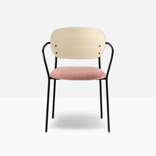 Chaise contemporaine - Jazz 3705 - 3720 - PEDRALI - d'intérieur / en tissu / en frêne