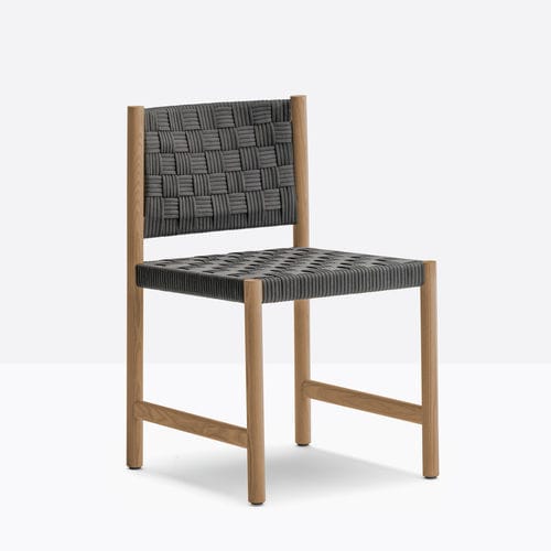 Chaise contemporaine - griante 3800 - PEDRALI - d'extérieur / en polypropylène / avec piètement en teck