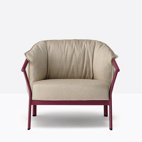 Fauteuil contemporain - lamorisse 3683 - PEDRALI - en tissu / en aluminium extrudé / avec revêtement amovible