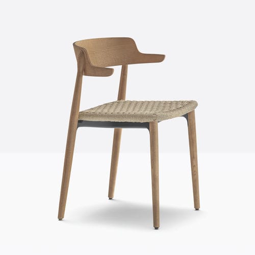 Chaise contemporaine - nemea 2827 - PEDRALI - d'intérieur / en corde / avec piètement en noyer