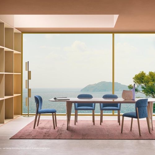 Chaise de salle à manger design organique - OPALE 3780 - PEDRALI - pour intérieur / en cuir / en noyer