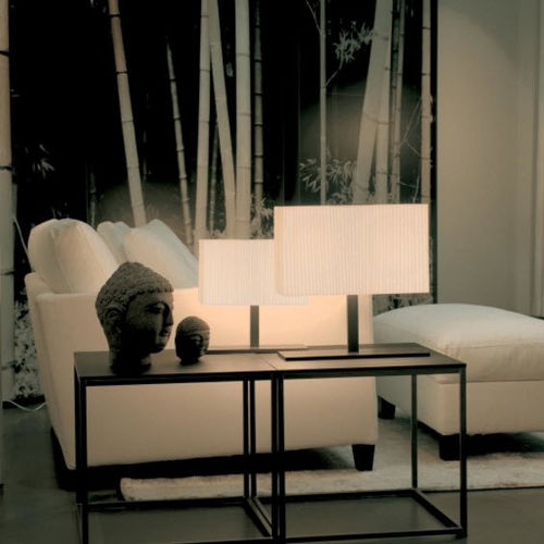 Lampe de table - TOSCA - PENTA - en nickel / en tissu / en Plexiglas®