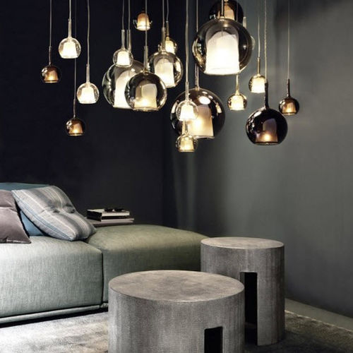 Suspension - GLO - PENTA - en verre / contemporaine / d'intérieur