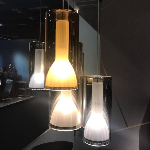 Suspension - LIT - PENTA - en métal / en verre borosilicaté / en verre sablé