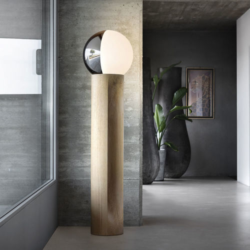 Lampe sur pied - JE SUIS  - PENTA - en verre soufflé / en chêne / en marbre