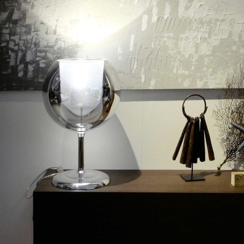 Lampe de table - GLO  - PENTA - en métal chromé / en verre borosilicaté / contemporaine