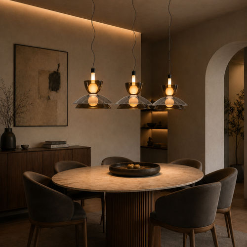 Suspension - AUREA - PENTA - en bronze / en verre / contemporaine