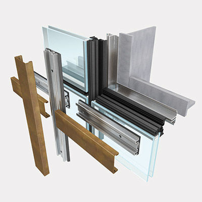 Mur-rideau ossature autoportante - 4F2 - SECCO SISTEMI - en verre / en acier inoxydable