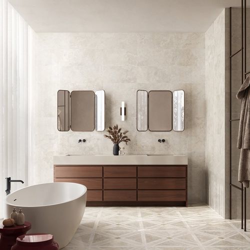 Carrelage en porcelaine - INVICTUS CROSS - Ceramica Sant' Agostino - en travertin / brillant / pour intérieur