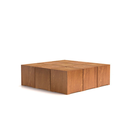 Table basse contemporaine - DA FUMO - Itlas - en bois massif / carrée / modulable