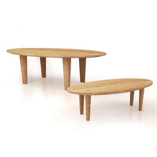 Table contemporaine - DMF/001 - DMF/002 - Itlas - en bois massif / ovale
