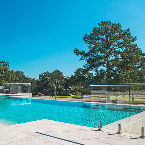 Piscine à débordement - INFINITY - Rosa Gres - sur mesure / margelle invisible / d'extérieur