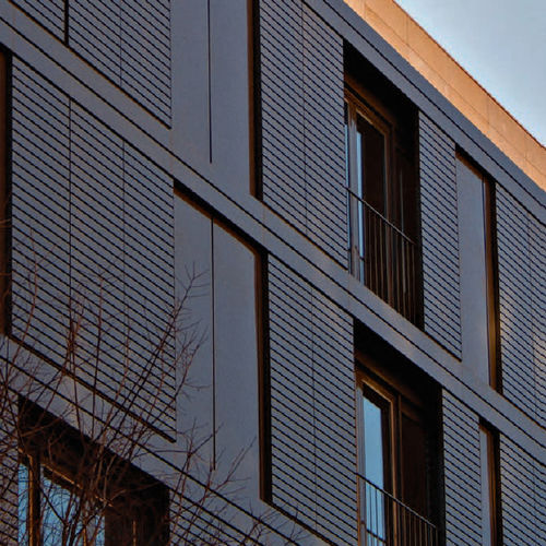 Brise-soleil en aluminium - DUFIX 60-80T - Durmi - pour façade / vertical