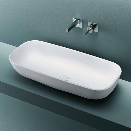 Vasque à poser - STELLA 8 - PLANIT - en Corian® / rectangulaire / sans trou