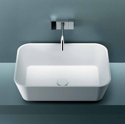 Vasque à poser - TRAY 1 - PLANIT - en Corian® / rectangulaire / sans trou