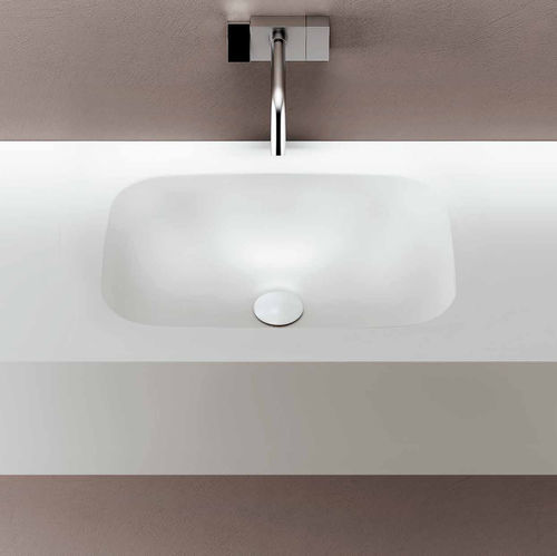 Vasque intégrée - STELLA - PLANIT - en Corian® / avec plan intégré / sur mesure
