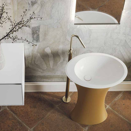 Vasque totem - SYMPHONY 3 - PLANIT - en Corian® / ovale / sans trou