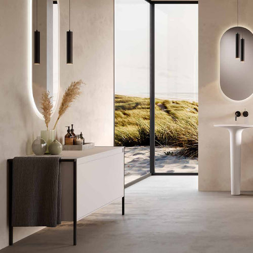 Console pour lavabo en métal peint - INFINITY 3-4-5-6 - PLANIT