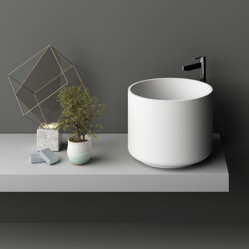 Vasque à poser - TRIADE 1 - PLANIT - en Corian® / sur mesure / ronde
