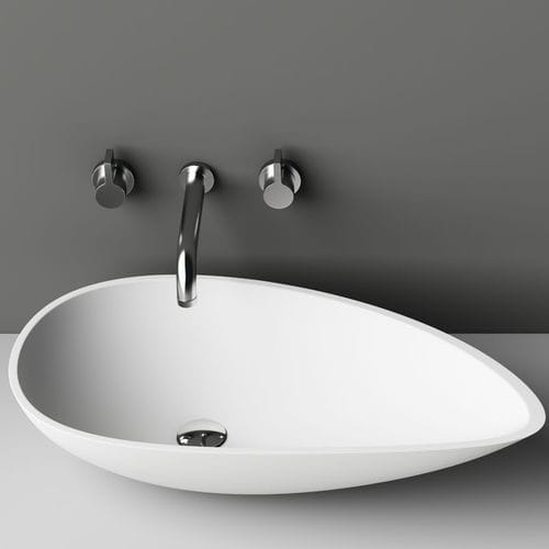 Vasque à poser - WING - PLANIT - en Corian® / sans trou / sans trop-plein