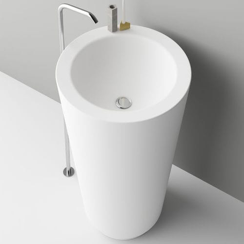 Vasque totem - TRENCH - PLANIT - en Corian® / avec mitigeur / conique