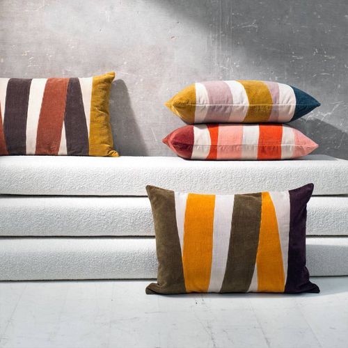 Coussin rectangulaire - Nais - Elitis - à motif géométrique / patchwork / résidentiel
