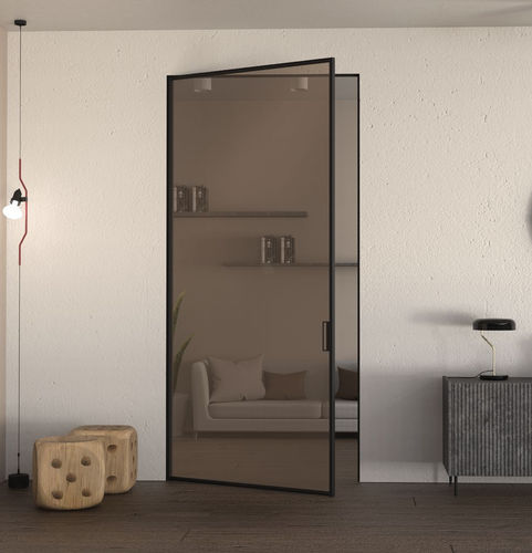 Porte d'intérieur - RT - BT1A - SB - G05 - AGOPROFIL S.p.A - en verre / en aluminium / battante