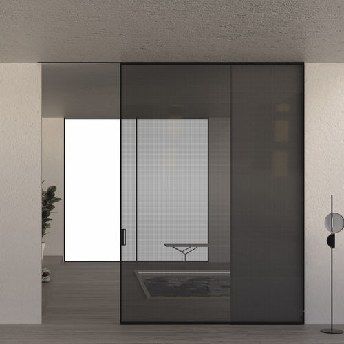 Porte d'intérieur - VAS1b -SE1A - SB - G09+DR - AGOPROFIL S.p.A - en verre trempé / en aluminium / en aluminium anodisé