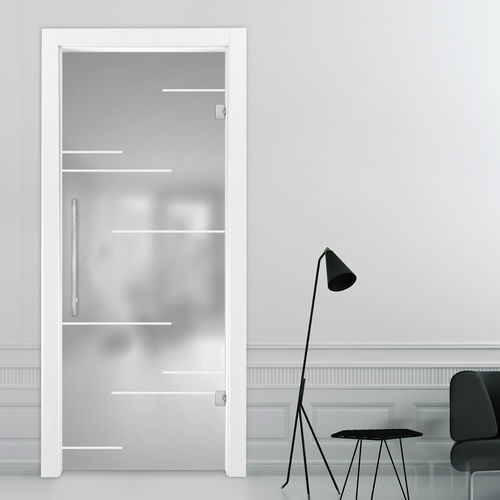 Porte d'intérieur - ART GLASS KIA IKON - AGOPROFIL S.p.A - en verre / battante / contemporaine
