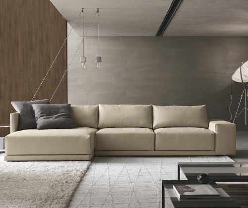 Canapé modulable - DYLAN  - Nuova Linea Valentini - contemporain / en cuir / inclinable