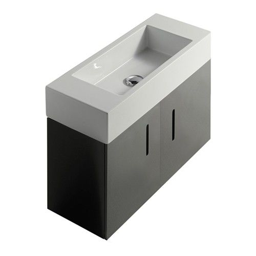 Meuble vasque suspendu - 6037NE - GALASSIA - en bois / MDF / contemporain