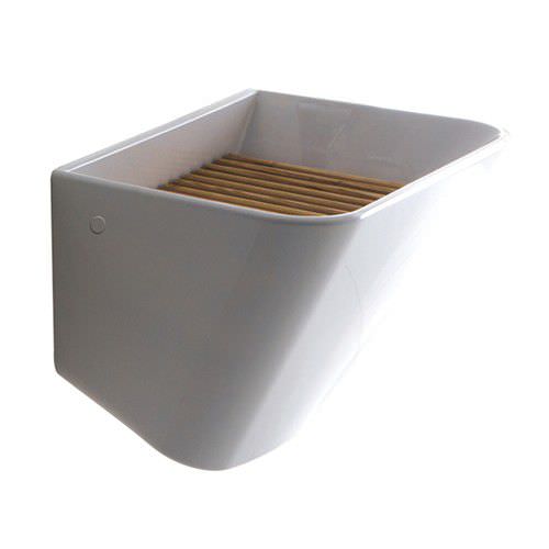 Vasque suspendue - 5403 - GALASSIA - en céramique / en bois / contemporaine