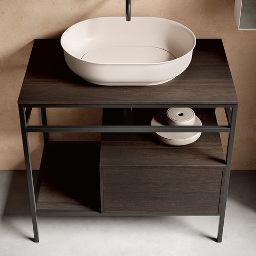 Console pour lavabo en bois - SW112  - RAB ARREDOBAGNO - en métal
