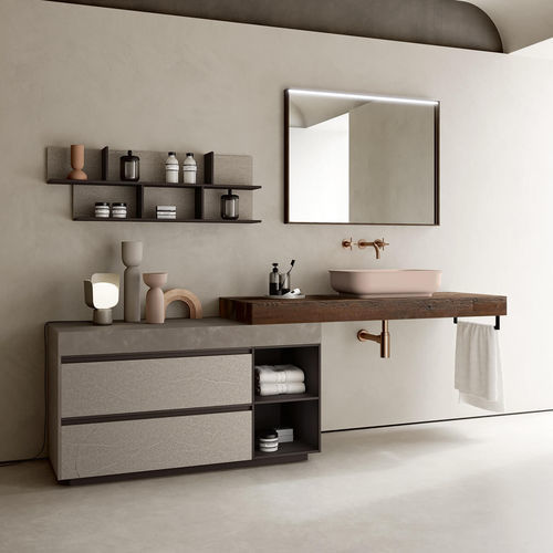Meuble vasque suspendu - SW115  - RAB ARREDOBAGNO - à poser / en bois / en HPL