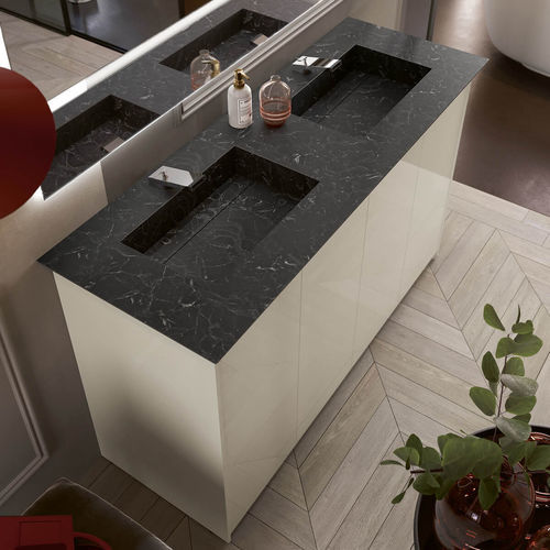 Meuble vasque double - TR103  - RAB ARREDOBAGNO - à poser / en HPL / contemporain