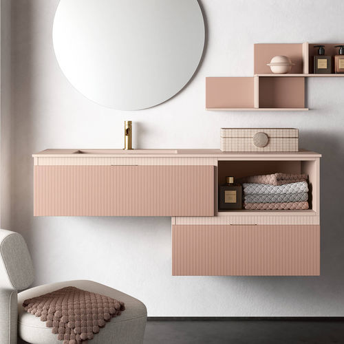 Meuble vasque suspendu - ST100  - RAB ARREDOBAGNO - en bois / contemporain / sans porte