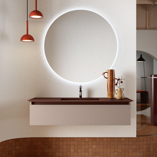 Meuble vasque suspendu - ST101  - RAB ARREDOBAGNO - en bois / contemporain / sans porte