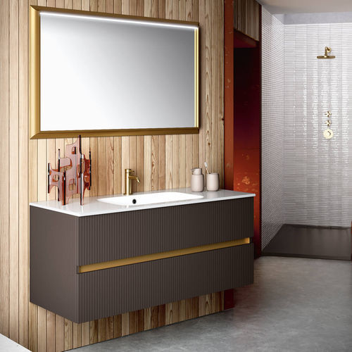 Meuble vasque suspendu - ST102 - RAB ARREDOBAGNO - en bois / contemporain / sans porte